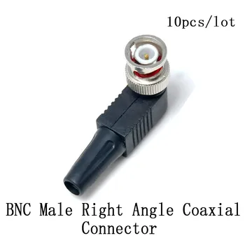 10 шт./лот CCTV RG59 BNC мужской прямоугольный разъем без пайки BNC мужской прямоугольный коаксиальный разъем для RG59