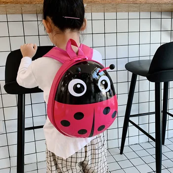 2023 Новая детская сумка из яичной скорлупы с рисунком божьей коровки в иностранном стиле Для мальчиков и девочек из детского сада, школьный рюкзак для учеников