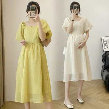 D50779 # Платье для беременных Плюс размер Корейское Свободное платье Женское Стильное Летнее Тонкое Новое поступление платье для беременных для беременных