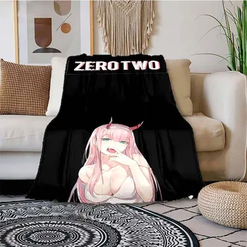 HD аниме Zero Two Darling in Franxx, одеяло с принтом для кровати, одеяло для пикника, одеяло для дивана, одеяло для кондиционера, Индивидуальные одеяла