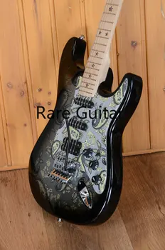 Rhxflame Custom Shop Richie Sambora Signature ST 1996 Гитара Black Paisley, Накладка Paisley, Тремоло Floyd Rose, Звукосниматели SSH,