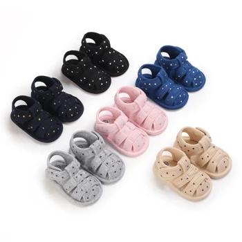 VALEN SINA Новая Защита для ног Для новорожденных Мальчиков, детские Хлопковые Кроссовки для кроватки с мягким дном, Сандалии, Модная детская обувь 0-18 м