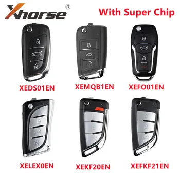 Xhorse VVDI Super Chip Remote XEDS01EN XEFO01EN XEMQB1EN XELEX0EN XEKF20EN XEKF21EN Автомобильный Ключ с Суперчипом XT27A для VVDI2/VVDI