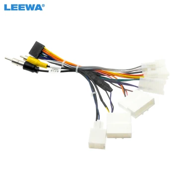 Автомобильный 16-контактный кабель питания LEEWA, жгут проводов, адаптер для Toyota 2017 + Кабель для установки головного устройства