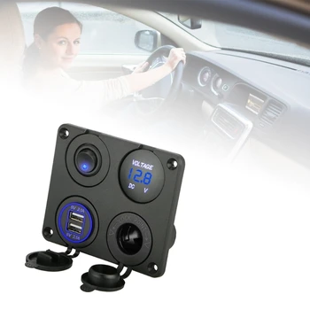 Автомобильный адаптер с дисплеем и двумя USB-портами Улучшает качество вождения благодаря надежному питанию