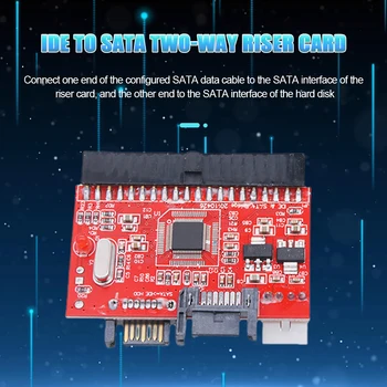 Адаптер жесткого диска SATA-IDE с 7-контактным кабелем передачи данных SATA, карта преобразования жесткого диска IDE-SATA с кабелем питания IDE для настольных компьютеров для ноутбуков