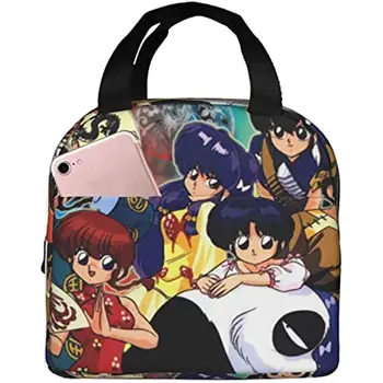 Винтажный плакат Anime Ranma ½, Изолированная сумка для ланча, Многоразовые переносные сумки-тоут, Коробка-холодильник для пикника, Герметичный ланчбокс