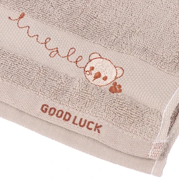 Детские полотенца Хлопчатобумажное банное полотенце, мочалка для лица, милый Мультяшный мишка, салфетка для рук, Мягкое впитывающее слюну полотенце для младенцев и малышей.