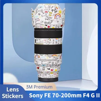 Для Sony FE 70-200 мм F4 G II SEL70200G2 Наклейка На Кожу Виниловая Пленка С защитой От Царапин Наклейка на Объектив камеры FE 70-200 F/4 Macro G OSS II