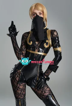 Женский костюм для косплея оператора N Automata 6O 21O, облегающее боди с перчатками и маской для лица