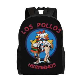 Забавный рюкзак для ноутбука Los Pollos Hermanos Для мужчин и женщин, повседневная сумка для книг для школьников, студентов колледжа, сумка Breaking Bad