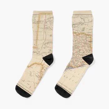 Карта старого Техаса (1857) Винтажные носки TX Lone Star State State Atlas, детские носки, мужские носки