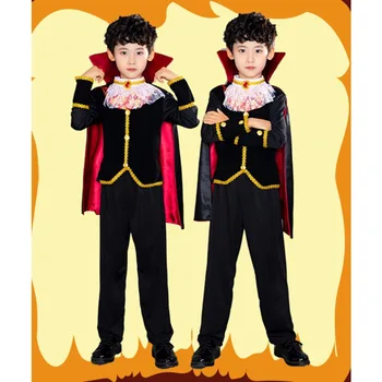 Костюм для мальчиков на Хэллоуин, накидка для косплея Александра Принца-вампира, средневековый комплект одежды, аниме-косплей