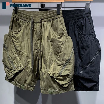 Летние новые мужские шорты с эластичной резинкой на талии, мужские повседневные спортивные брюки для улицы, быстросохнущие водонепроницаемые короткие брюки для мужчин