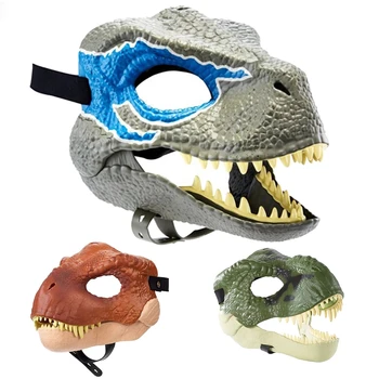 Маска Динозавра, маска с открытым ртом, Латексная Шляпа Ужасов, Маски, принадлежности для косплея на Хэллоуин, костюм Испуганной маски, бесплатная доставка