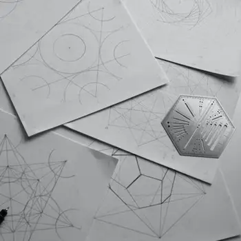 Многофункциональные шаблоны для пэчворка в форме шестиугольника из нержавеющей стали, линейка для квилтинга с шестиугольником, чертеж и Измерение