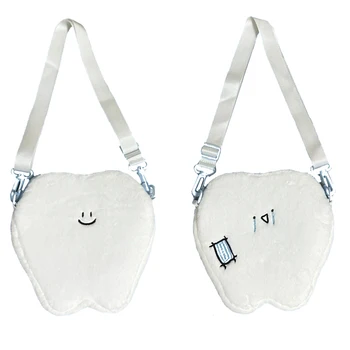 Модные сумки в стиле Y2K для женщин, модель зубов в корейском стиле, плюшевая сумка через плечо, креативный дизайн, сумки через плечо для модного подарка 2023 года
