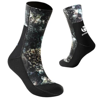 Мужские Женские Камуфляжные носки CR 3 ММ 5 ММ из неопрена для дайвинга, Холодостойкие Противоскользящие Чулки для подводной охоты, подводного плавания, плавания на песчаном пляже