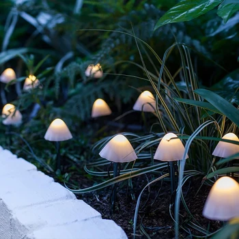 Набор уличных водонепроницаемых садовых дорожек-грибов на солнечной энергии 10/20/30 для украшения свадебного фестиваля