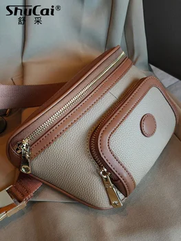 Новая поясная сумка 2023 года, Женская поясная сумка из натуральной кожи, роскошная брендовая нагрудная сумка, Женские сумки на ремне, модные женские сумки через плечо