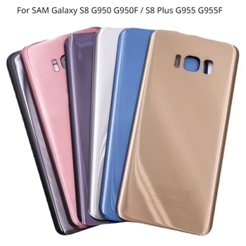 Новинка Для Samsung Galaxy S8 G950 G950F S8 Plus G955 G955F Задняя Крышка Батарейного Отсека Задняя Дверь 3D Стеклянная Панель Корпус Чехол Клейкая Замена
