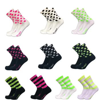 Новые Велосипедные носки SKYKNIGHT 2style с компрессионной полосой в горошек, Мужские И Женские Велосипедные носки, Профессиональные Спортивные Дышащие Велосипедные гоночные носки
