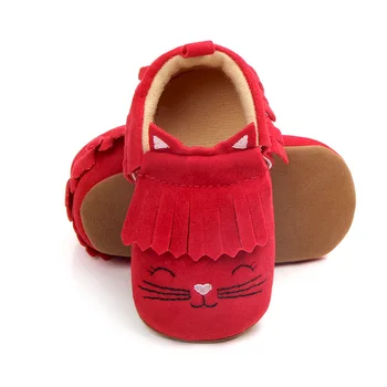 Новые кроссовки для первых прогулок с милым животным принтом, Противоскользящая детская кроватка из искусственной кожи Для девочек И мальчиков, Детская обувь