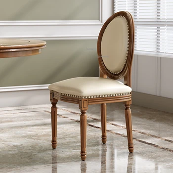 Обеденные стулья в американском стиле в стиле Кантри, массив дерева, Скандинавская спинка, Обеденный стул для переговоров в кафе, мебель для гостиной, Новый китайский стул