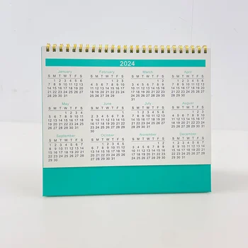 Офисный календарь для стола на 2024 год, настольный календарь, Календари, Декоративная подставка, Небольшой бланк для рабочего стола