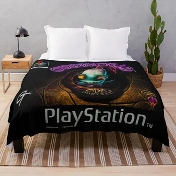 Плед для видеоигр PS1 Oddworld, предметы первой необходимости для комнаты в общежитии, Милое одеяло, плед, декоративные одеяла для дивана, декоративные одеяла для кровати.