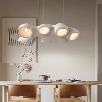 Подвесные светильники Loft неправильной формы E27 для гостиной, люстра белого цвета, подвесной светильник для фойе, подвесной светильник в скандинавском стиле для столовой