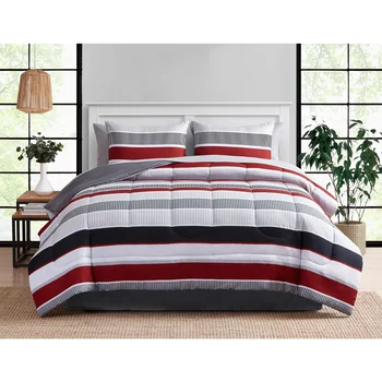 Полосатая Кровать в мешке из 8 Частей, Комплект Стеганого Одеяла с Простынями, комплект постельного белья
