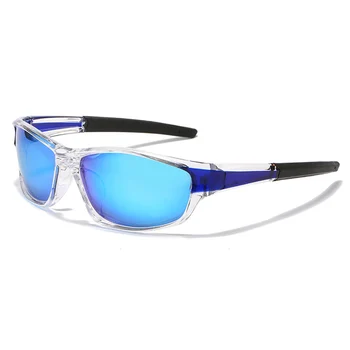 Прозрачные синие спортивные солнцезащитные очки с поляризацией, Поляризованные зеркальные Солнцезащитные очки, изготовленные на заказ, Близорукость Без рецептурных линз От -1 До -6
