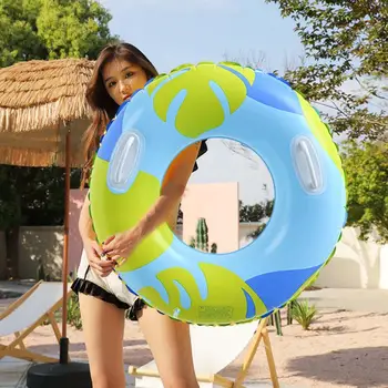 Прочное надувное кольцо для плавания, длительное развлечение, удобное плавательное кольцо с поплавком, оборудование для пляжных водных игр.
