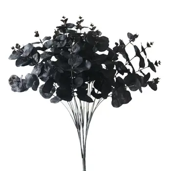 Реалистичные искусственные растения из листьев черного эвкалипта Цветочная композиция DIY Craft для домашнего декора фермерского дома на Хэллоуин