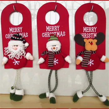 Рождественская елка, украшения, Рождественское украшение двери дома, Санта-Клаус, снеговик, Северный олень
