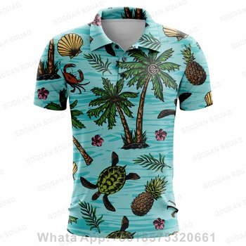 Рубашка поло для мальчиков, классический модный принт, футболка для гольфа с коротким рукавом, Быстросохнущая одежда С отворотом, Повседневная летняя спортивная майка для гонок Формулы-1