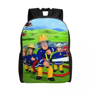 Рюкзаки Fireman Sam для женщин и мужчин, водонепроницаемые школьные сумки для колледжа, сумки для книг с принтом
