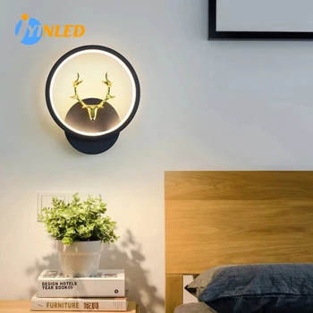 Светодиодный настенный светильник для спальни, скандинавские настенные светильники, сменная настенная прикроватная лампа для гостиной, светодиодный настенный светильник для дома, приспособление для ванной комнаты