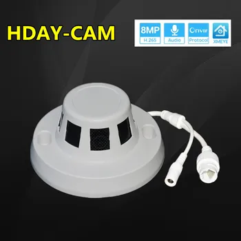 Сетевая Камера Видеонаблюдения 4K POE48V с Широкоугольным Объективом 2,1 мм с Аудио для Домашнего наблюдения в помещении 4MP-5MP-8MPH.265 CCTV