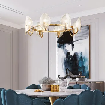 Скандинавский свет в гостиной роскошная светодиодная люстра креативный ледяной свет украшение столовой люстры подвесной светильник