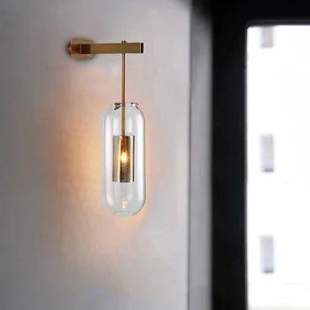 скандинавский светодиодный светильник со стеклянным шаром для ванной комнаты luminaria led abajur, светильник для спальни cabecero de cama, светильник для гостиной, подвесной светильник для комнаты