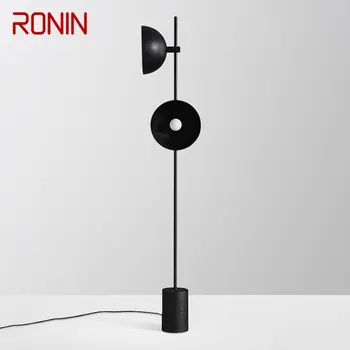 Современный винтажный мраморный торшер RONIN Nordic Creative Simple LED Black для домашнего декора гостиной отеля