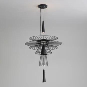 Современный Светодиодный Подвесной Светильник Iron Crafts Art Decor Потолочная Люстра для Обеденного Стола Ресторана Nordic Spot Lighting Fixture