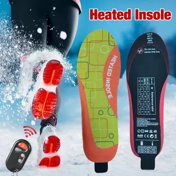 Стельки для обуви с USB-подогревом, теплые носки для ног, Электронагревательные стельки, тепловая зимняя стелька, Беспроводная регулировка температуры