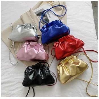 Сумка через плечо в стиле Ретро Cloud, маленькая сумка для телефона, роскошная женская сумка Gold Cloud, кожаная дизайнерская сумка-клатч, женская сумка Bolsa