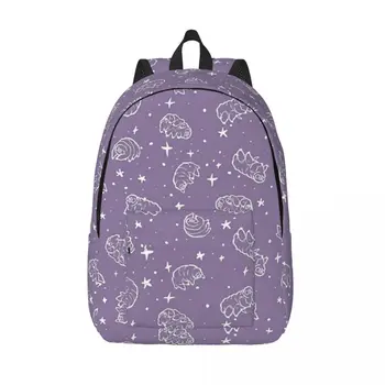 Тихоходки в космосе (лаванда), Женский рюкзак, сумка для книг, водонепроницаемая сумка через плечо, портативный рюкзак для ноутбука, школьные сумки для студентов