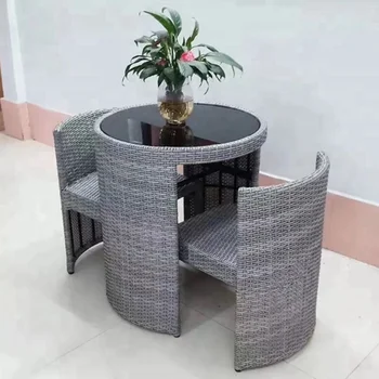 Уникальный дизайн, Современная водонепроницаемая садовая мебель для патио, журнальный столик из ротанга, садовые наборы