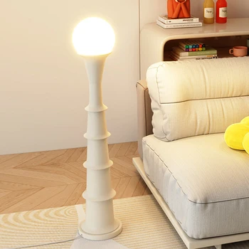 Черно-белый торшер LED скандинавская прикроватная лампа для спальни современный минималистичный диван для гостиной напольное освещение