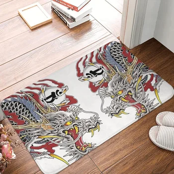 Японская художественная татуировка, противоскользящий коврик для ванной, Кирю Кадзума, Татуировка дракона, Балконный ковер, коврик для входной двери, домашний декоративный коврик